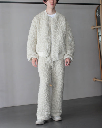 MATSUFUJI / Leaves Quilted Jacquard Jacket "OFF"