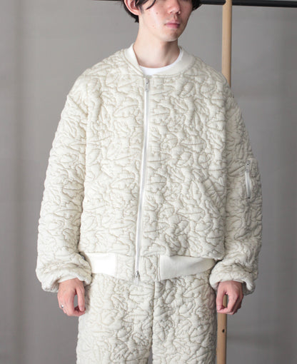 MATSUFUJI / Leaves Quilted Jacquard Jacket "OFF"
