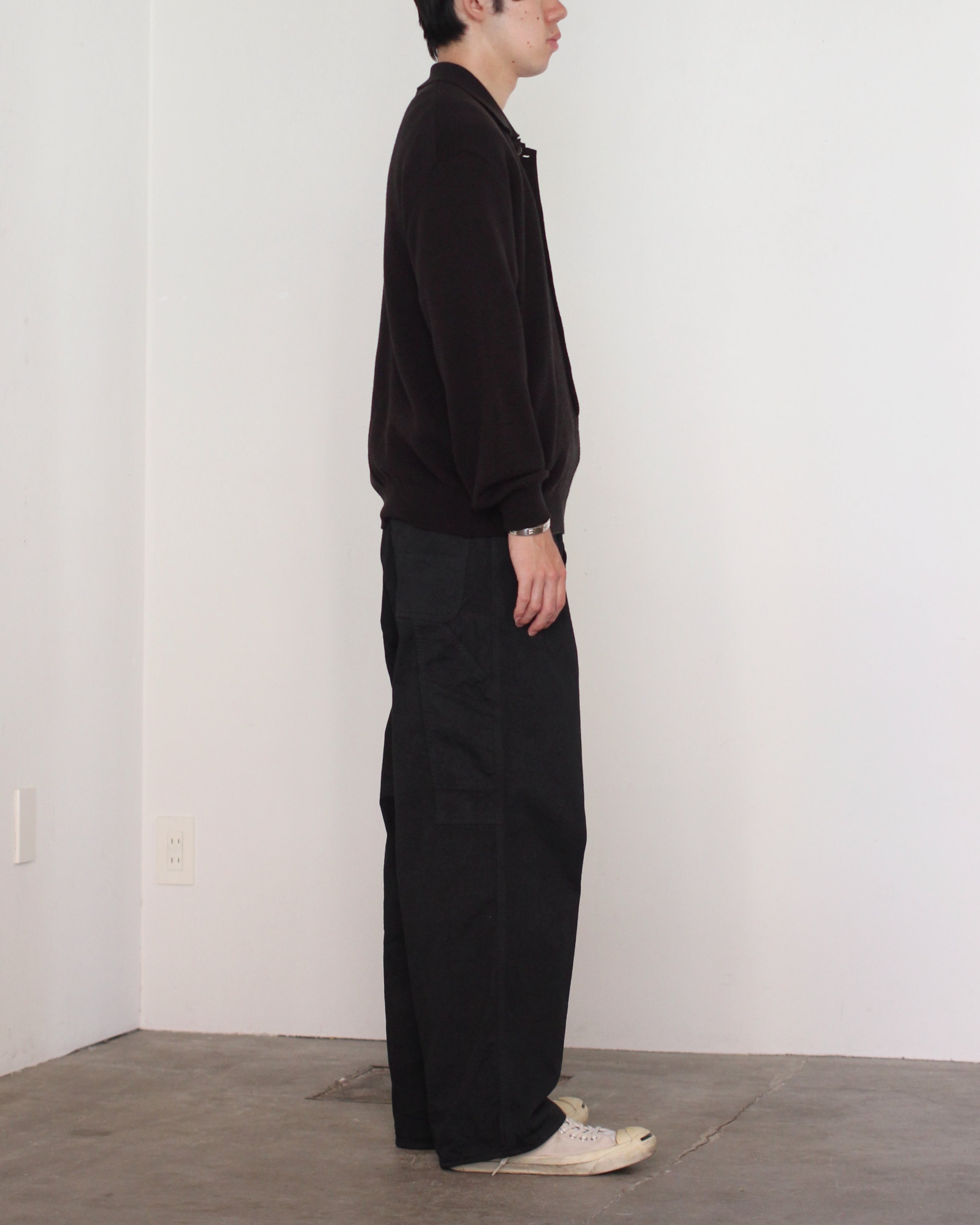 ulterior / SUPER SOFT LOOSE MILANO RIB KNIT POLO 