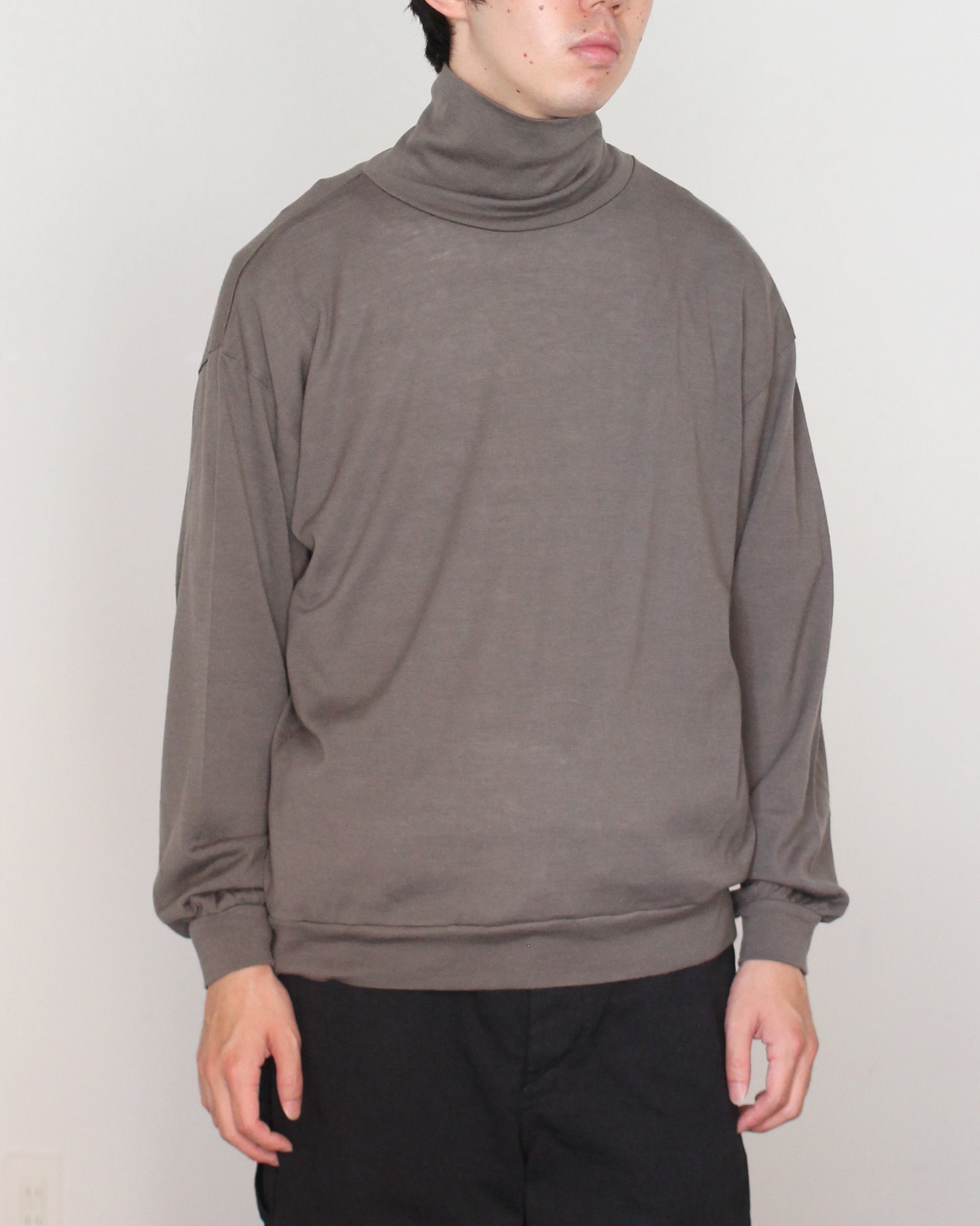 トップス ULTERIOR SUPERFINE WOOL COTTON HIGHNECK ULTERIOR｜SUPER FINE WOOL COTTON TURTLE-NECK TOP- STOTELA clothing