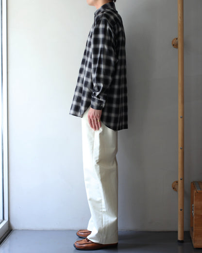 ssstein/COTTON VISCOSE OVERSIZED LS SHIRT "BLACK OMBRE"