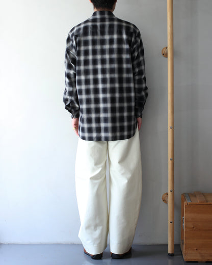 ssstein/COTTON VISCOSE OVERSIZED LS SHIRT "BLACK OMBRE"