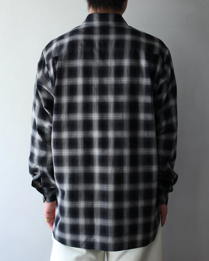 ssstein/COTTON VISCOSE OVERSIZED LS SHIRT "BLACK OMBRE"