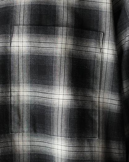 ssstein/COTTON VISCOSE OVERSIZED LS SHIRT "BLACK OMBRE"
