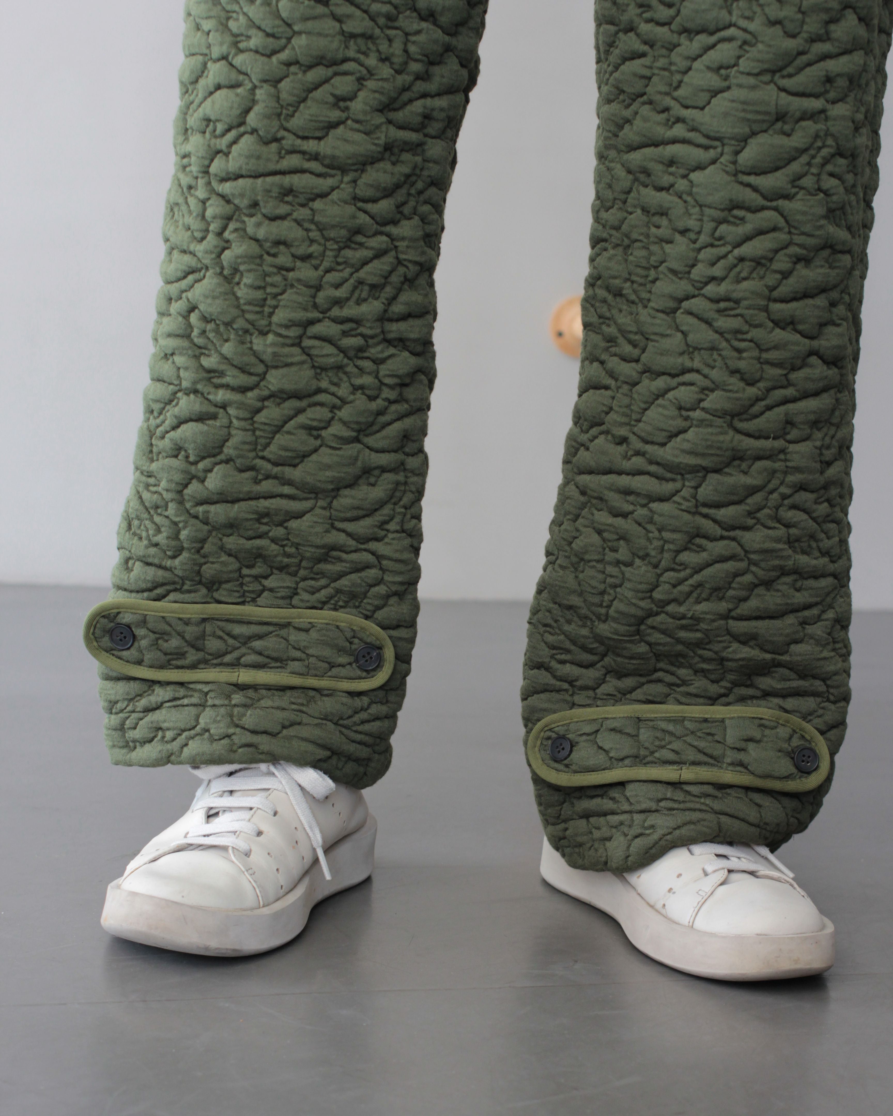 20AW matsufuji stripe quilted trousers-