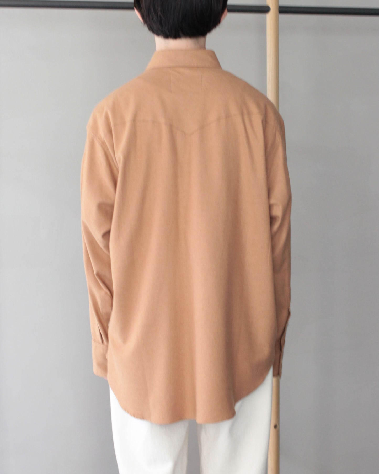 seven by seven/SMILE POCKET WESTERN SHIRTS - Unstained organic cotton - "BROWN"