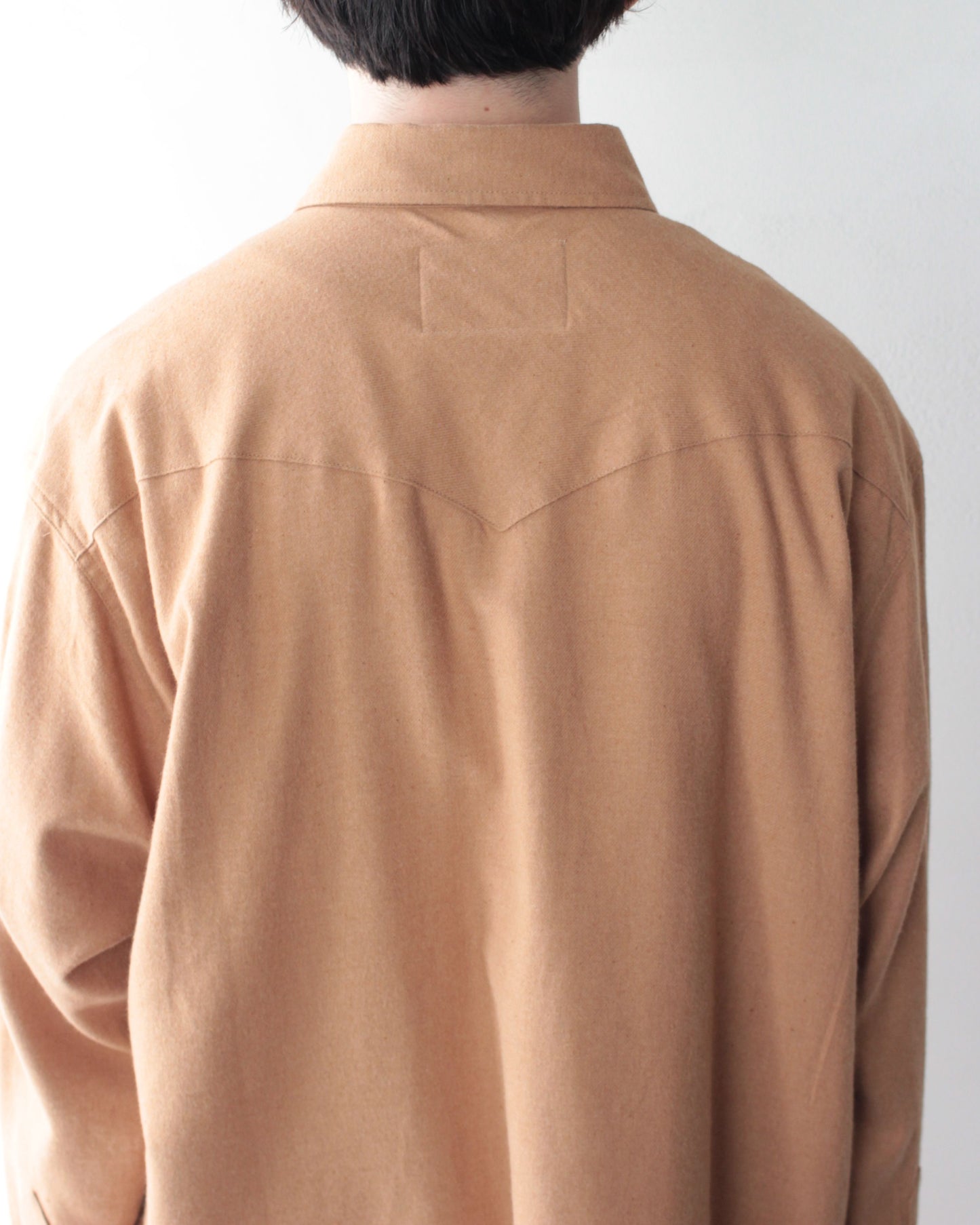 seven by seven/SMILE POCKET WESTERN SHIRTS - Unstained organic cotton - "BROWN"