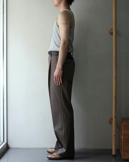 ssstein/STRAIGHT TROUSERS "KHAKI BEIGE"