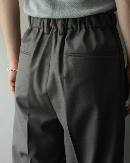 ssstein/EXTRA FINE WOOL EASY LONG WIDE TROUSERS "GREIGE"