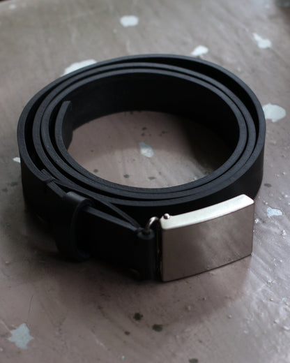 ssstein/LEATHER BELT (PLAIN BUCKLE) "BLACK"