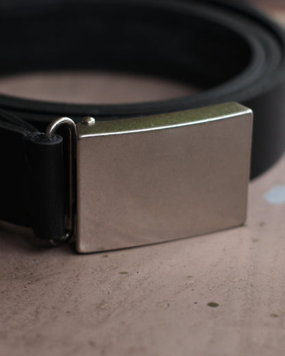 ssstein/LEATHER BELT (PLAIN BUCKLE) "BLACK"