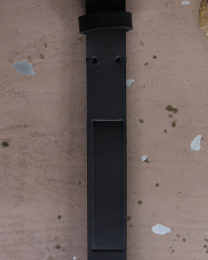 ssstein/LEATHER BELT (PLAIN BUCKLE) "BLACK"