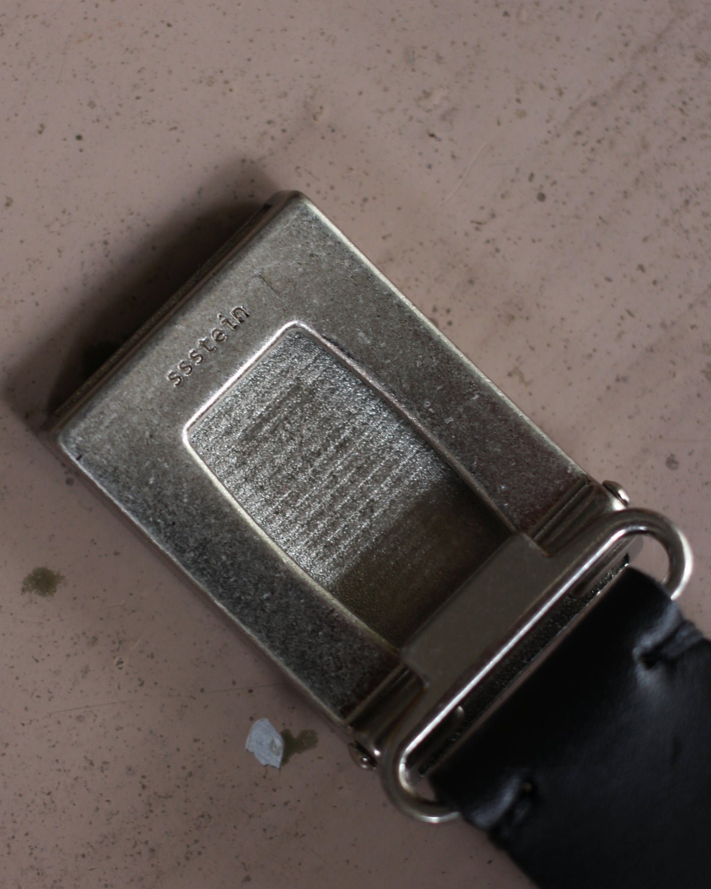 ssstein/LEATHER BELT (PLAIN BUCKLE) "BLACK"
