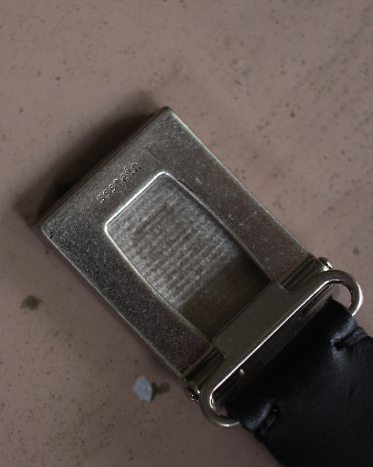 ssstein/LEATHER BELT (PLAIN BUCKLE) "BLACK"
