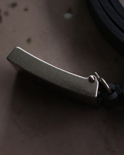 ssstein/LEATHER BELT (PLAIN BUCKLE) "BLACK"