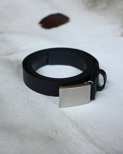 ssstein/LEATHER BELT (PLAIN BUCKLE) "BLACK"