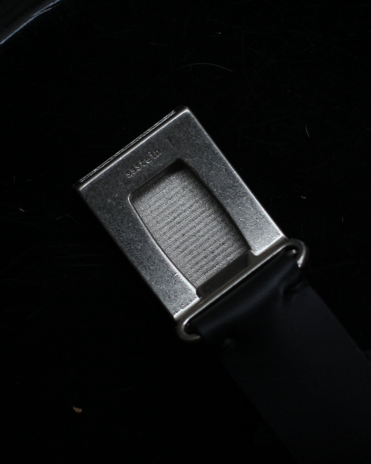 ssstein/LEATHER BELT (PLAIN BUCKLE) "BLACK"