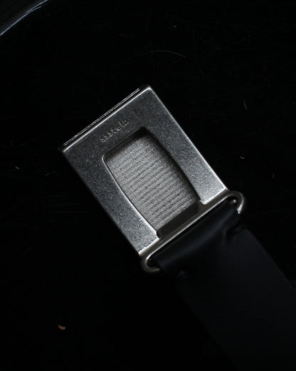 ssstein/LEATHER BELT (PLAIN BUCKLE) "BLACK"