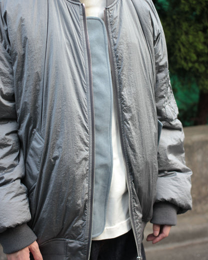 stein / OVERSIZED FLIGHT JACKET "SILVER"