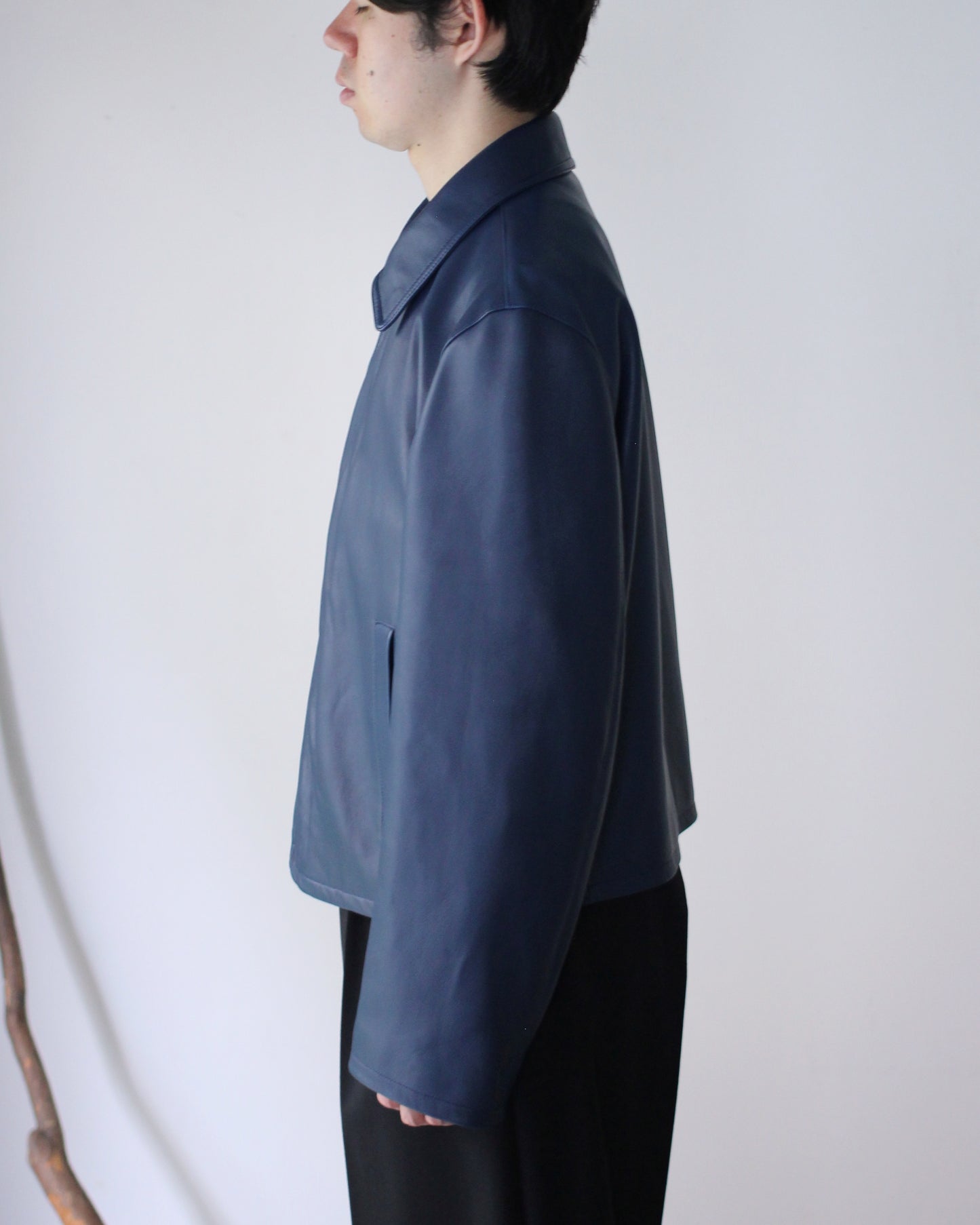 REVERBERATE/ST LEATHER JACKET "BLUE"