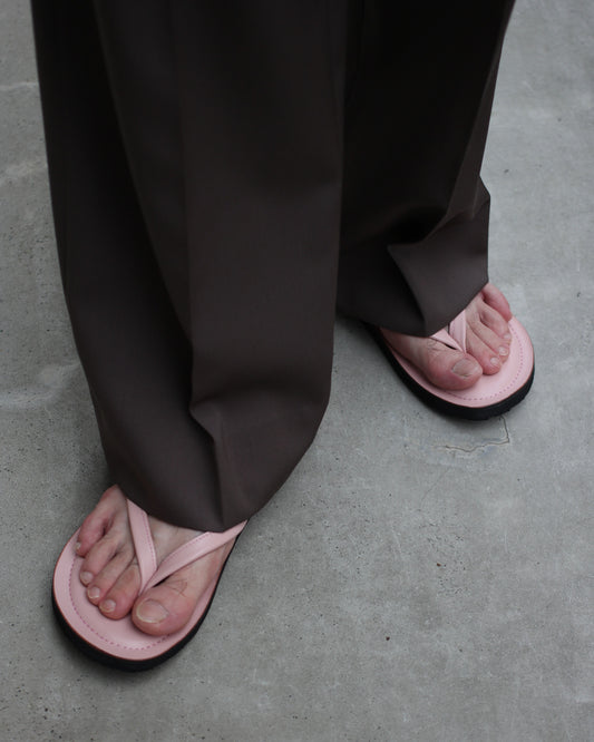 kamélia/Leather Beach Sandal "Pink"