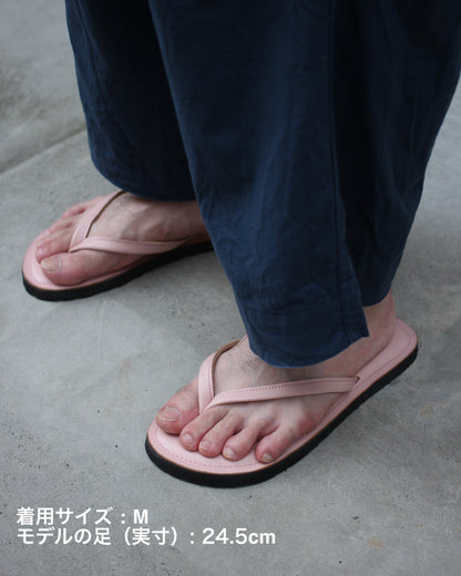 kamélia/Leather Beach Sandal "Neon purple"