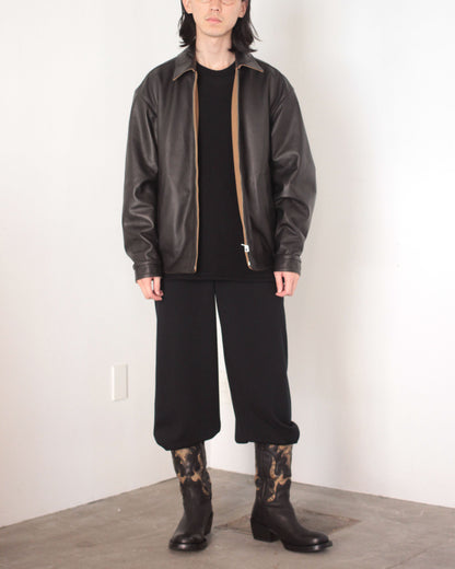 seven by seven/REVERSIBLE LEATHER BLOUSON - Sheep leather/Cashmere beaver - "CAMEL"
