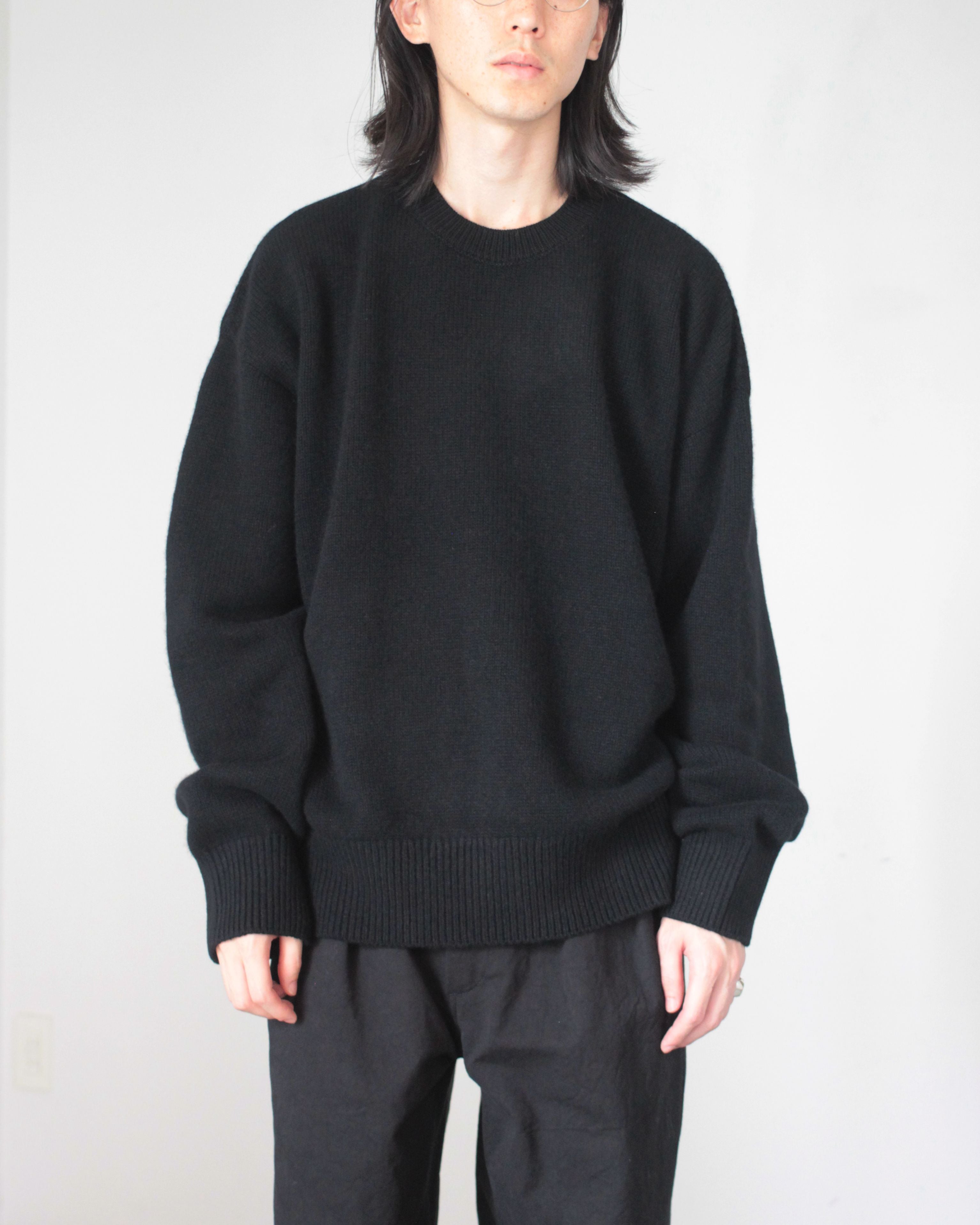 stein / EX FINE LAMBS CREW NECK KNIT LS 