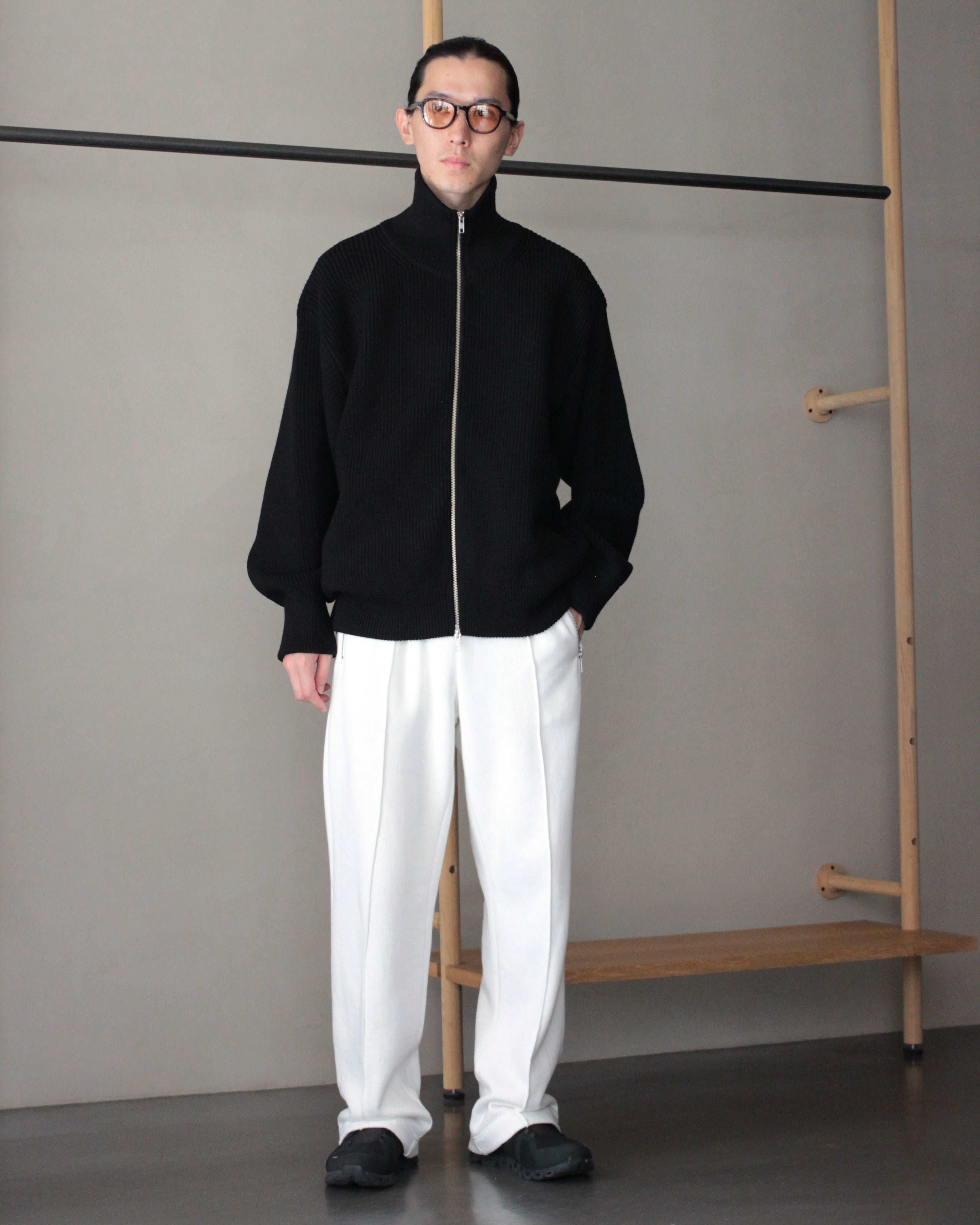 stein / OVERSIZED DRIVERS KNIT ZIP JACKET 