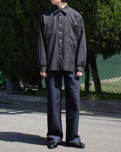 MATSUFUJI/Western Twill Shirt "BLACK"