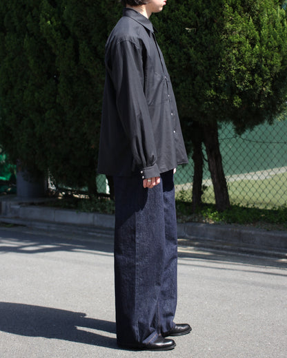 MATSUFUJI/Western Twill Shirt "BLACK"