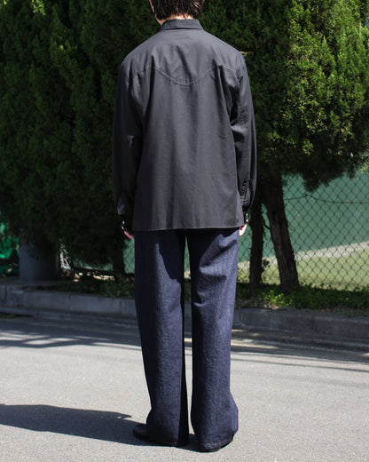 MATSUFUJI/Western Twill Shirt "BLACK"