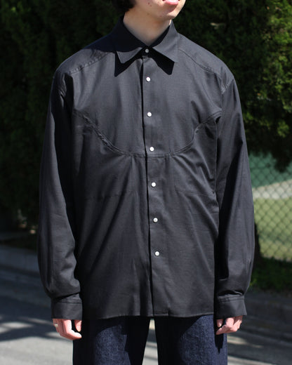 MATSUFUJI/Western Twill Shirt "BLACK"