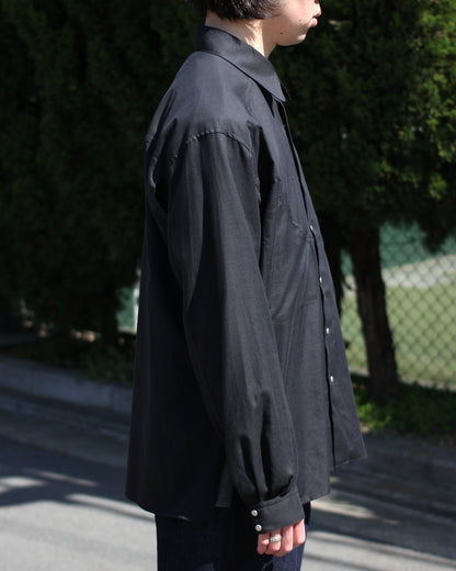 MATSUFUJI/Western Twill Shirt "BLACK"