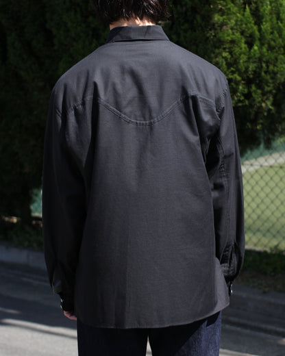 MATSUFUJI/Western Twill Shirt "BLACK"