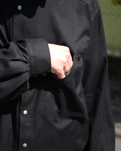 MATSUFUJI/Western Twill Shirt "BLACK"
