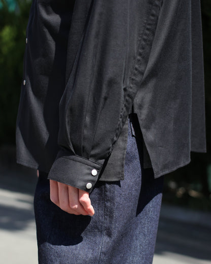 MATSUFUJI/Western Twill Shirt "BLACK"