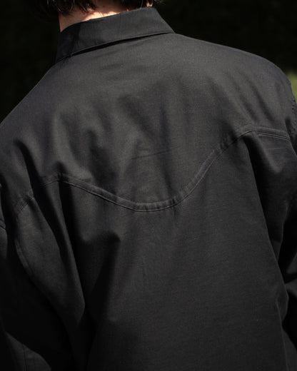 MATSUFUJI/Western Twill Shirt "BLACK"