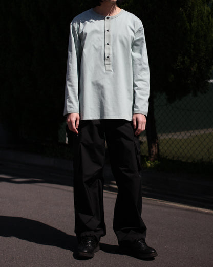 MATSUFUJI/Henley Neck Long Sleeve Shirt "LEAF"
