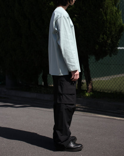 MATSUFUJI/Henley Neck Long Sleeve Shirt "LEAF"