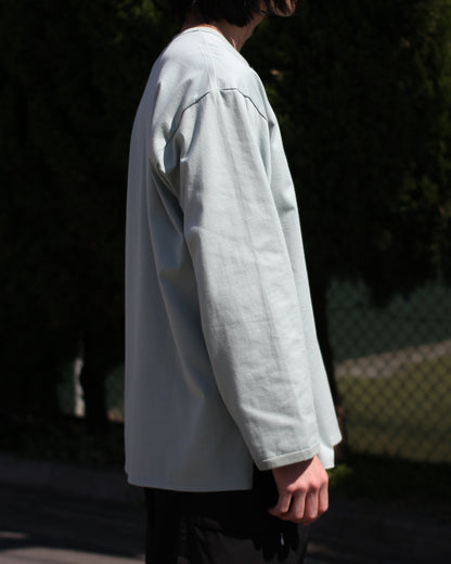 MATSUFUJI/Henley Neck Long Sleeve Shirt "LEAF"