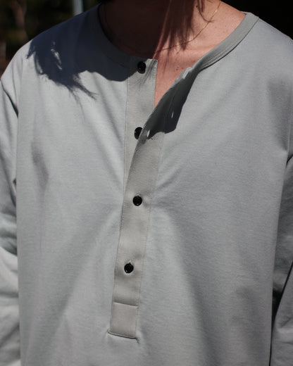MATSUFUJI/Henley Neck Long Sleeve Shirt "LEAF"