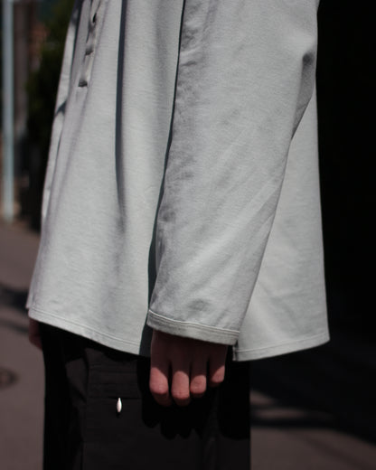 MATSUFUJI/Henley Neck Long Sleeve Shirt "LEAF"