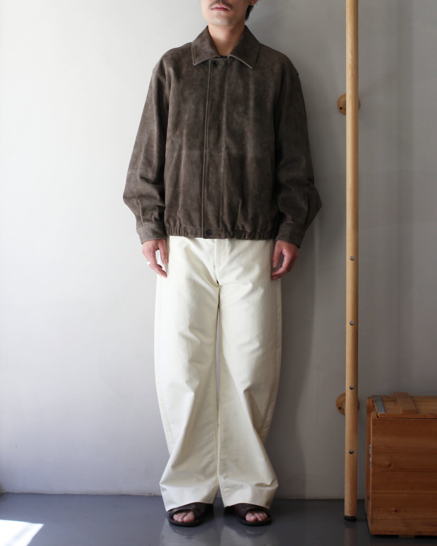 ssstein/GOAT SUEDE ZIP JACKET "OLIVE"