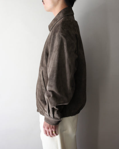 ssstein/GOAT SUEDE ZIP JACKET "OLIVE"