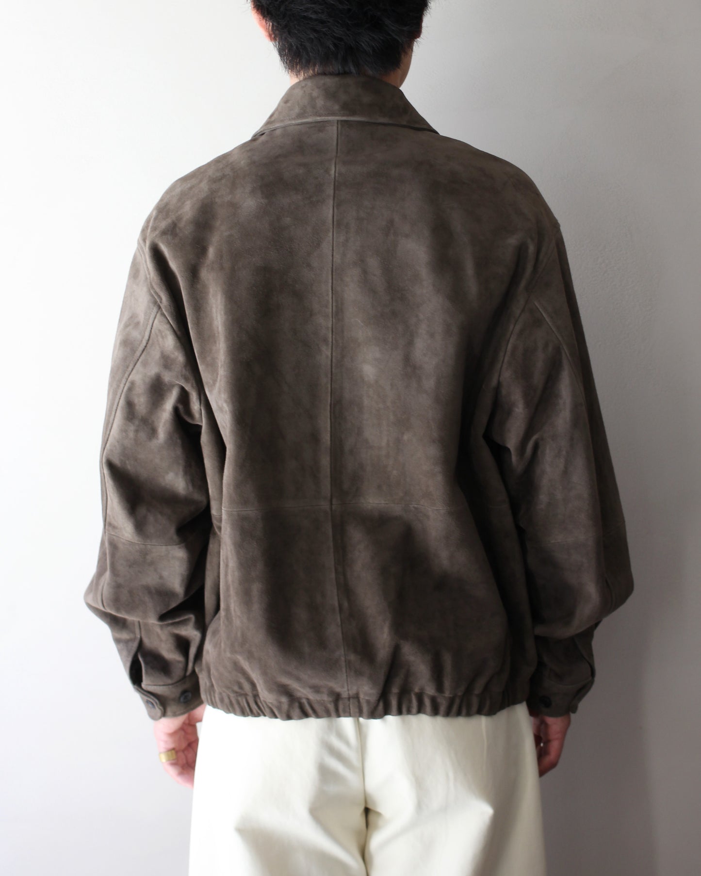 ssstein/GOAT SUEDE ZIP JACKET "OLIVE"