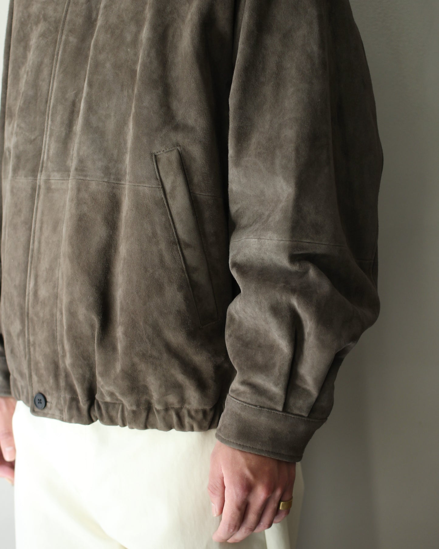 ssstein/GOAT SUEDE ZIP JACKET "OLIVE"