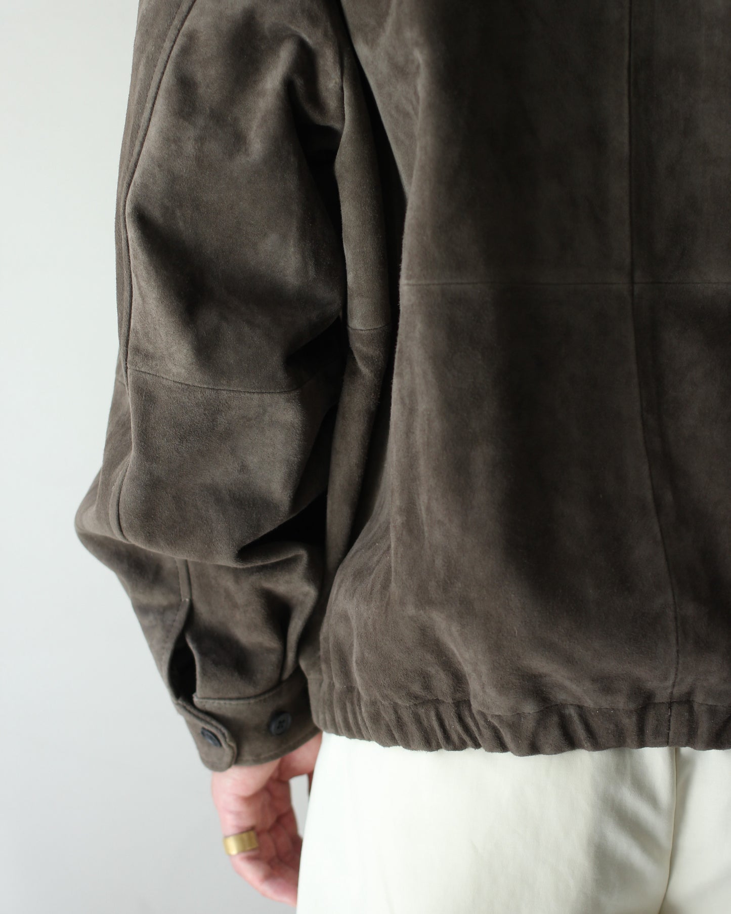 ssstein/GOAT SUEDE ZIP JACKET "OLIVE"