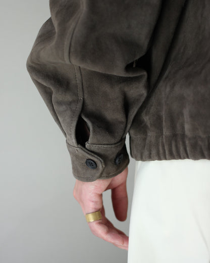 ssstein/GOAT SUEDE ZIP JACKET "OLIVE"