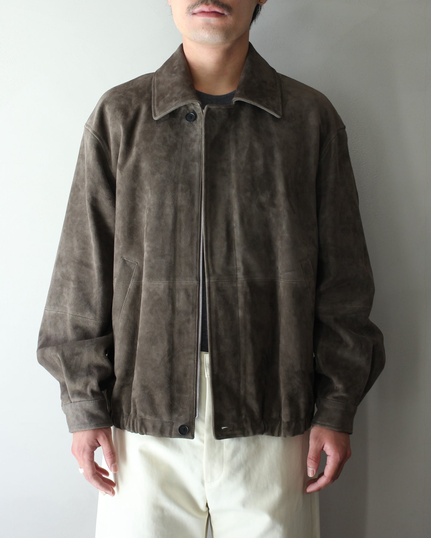 ssstein/GOAT SUEDE ZIP JACKET "OLIVE"